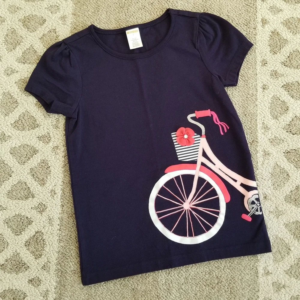 Gymboree Bike Boquet Tee Girls size 7